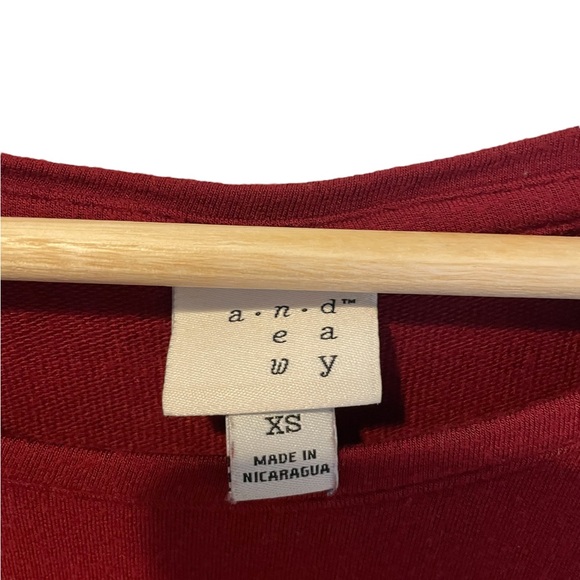 A New Day Red Long Sleeve shirt with Lower Waist Tie - Picture 5 of 5